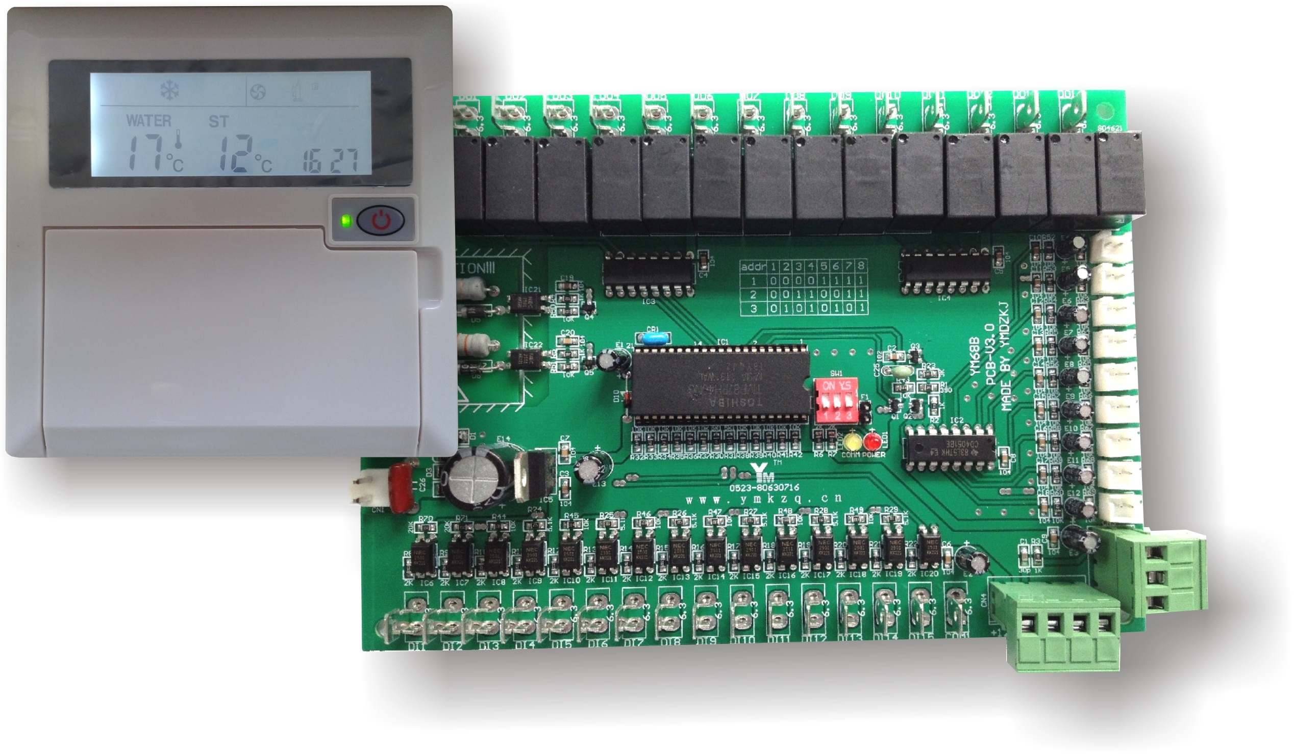 YM682B四機(jī)頭風(fēng)冷熱泵熱回收控制器